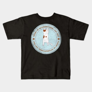 Today is International Cat Day Badge Kids T-Shirt